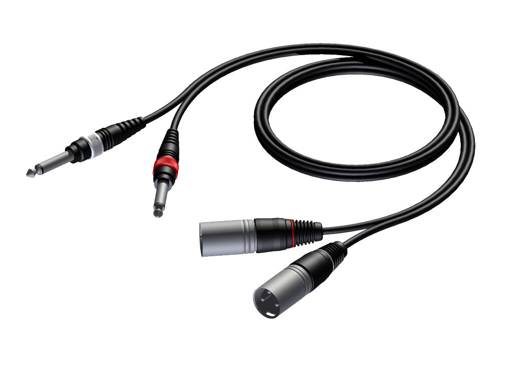 ProCab signaalikaapeli 2 x XLR naaras > 2 x Jack - 1,5 m