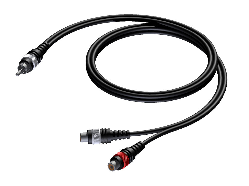 ProCab RCA uros > 2 x RCA naaras - signaalikaapeli 0,25 meter