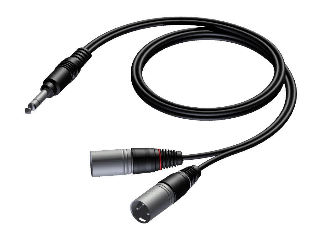 ProCab Stereo jack > 2 x XLR uros insert-kaapeli 1,5 m