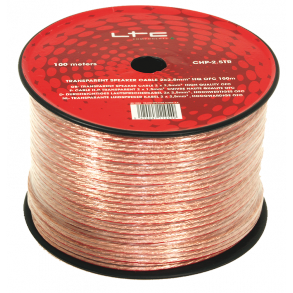 TRANSPARENT KAIUTINKAAPELI 2 X 2,5 MM²