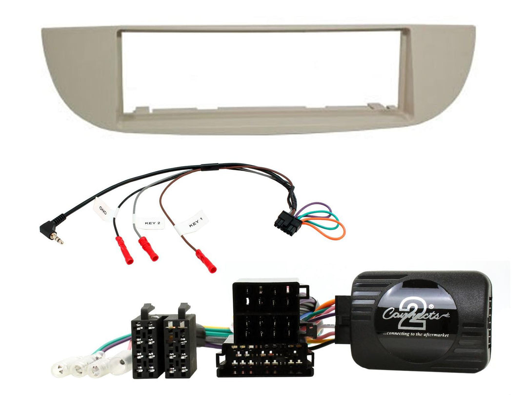 Apple Carplay, Android Auto Fiat 500 Beige Sisustus (2007-2015)