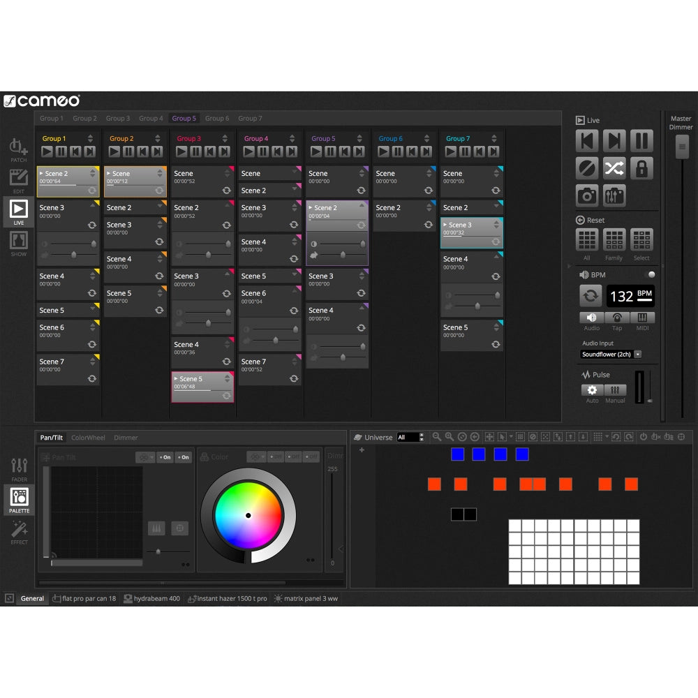 Cameo DVC CUE USB-DMX Interface ja Ohjelmisto