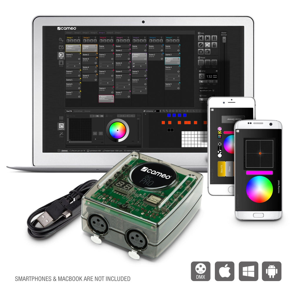 Cameo DVC PRO USB-DMX Interface sis. ohjelmiston.