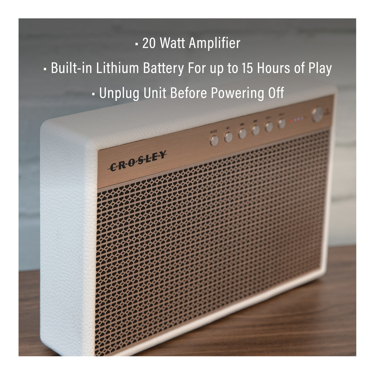 Crosley Montero Bluetooth Kaiutin (Valkoinen)