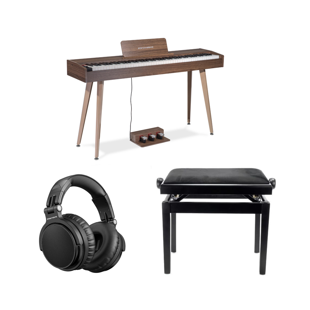 Grooveland DDP-140 sähköpiano (Luonnonväri) Bundle