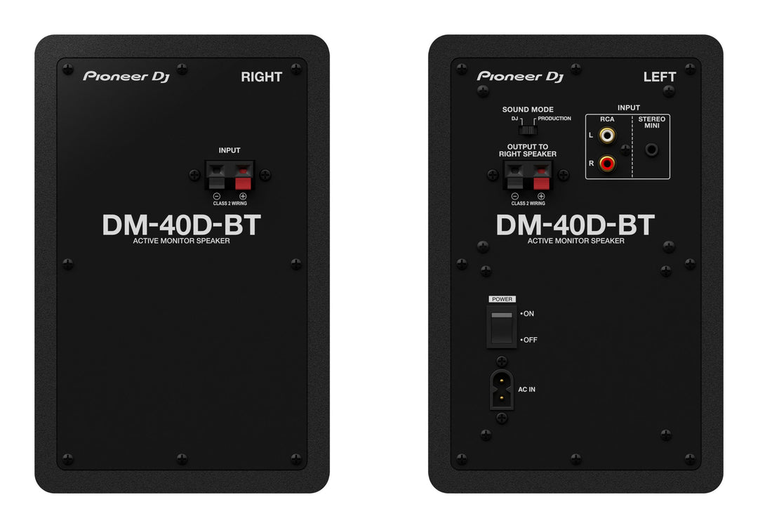 Pioneer DJ DM-40D-BT - Studiomonitorit m. Bluetooth (Musta)