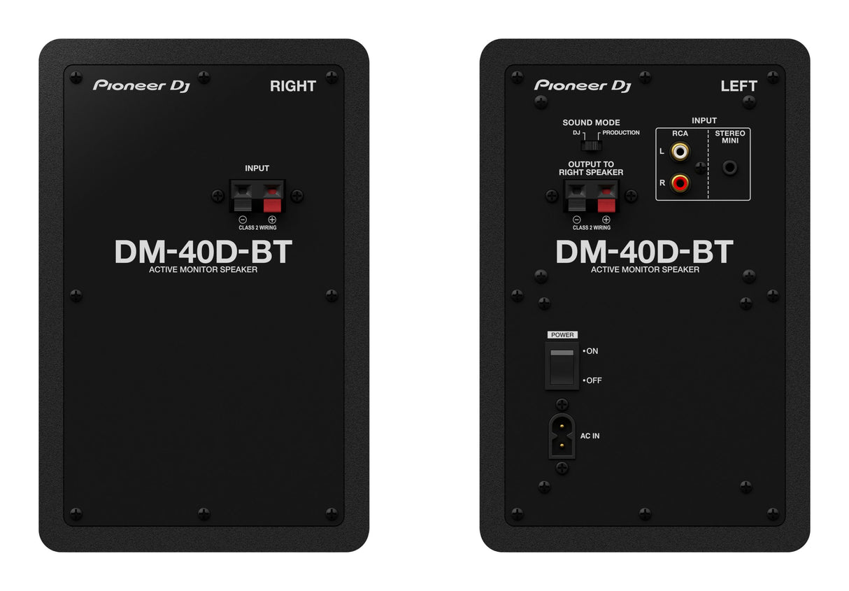 Pioneer DJ DM-40D-BT Studiomonitorit w. Bluetooth (musta)