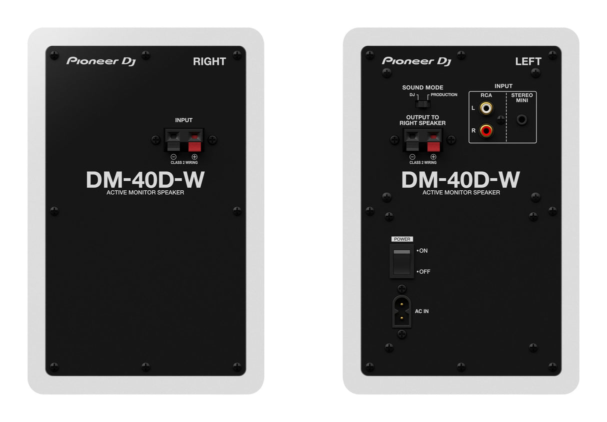 Pioneer DJ DM-40D-W - Aktiiviset Studiomonitorit (Valkoinen)