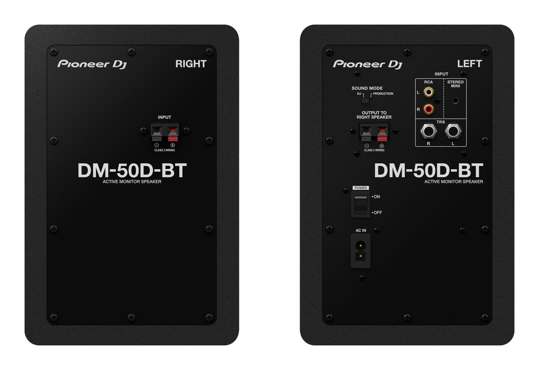 Pioneer DJ DM-50D-BT - Studiomonitorit m. Bluetooth (Musta)