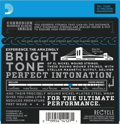 Daddario EXL110 kitarajousi (Regular Light, 10-46)