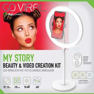 Digipower Tarinani 10" pöytärengasvalo kaukosäätimellä