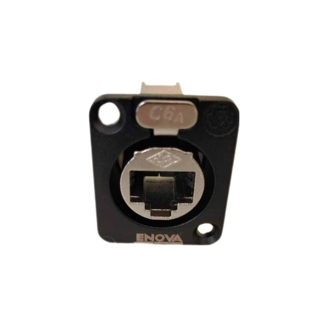 Enova RJ45 chassis läpivienti Cat6A, musta