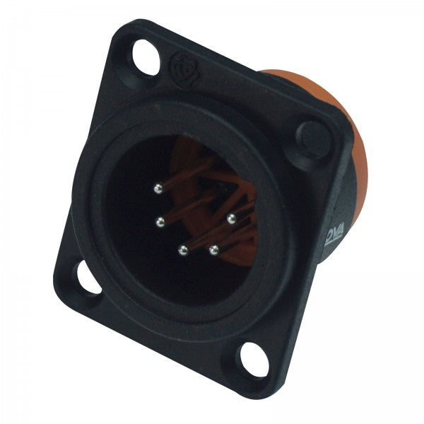 Enova 5-Pin XLR han runkoliitin, musta IP67 Outdoor