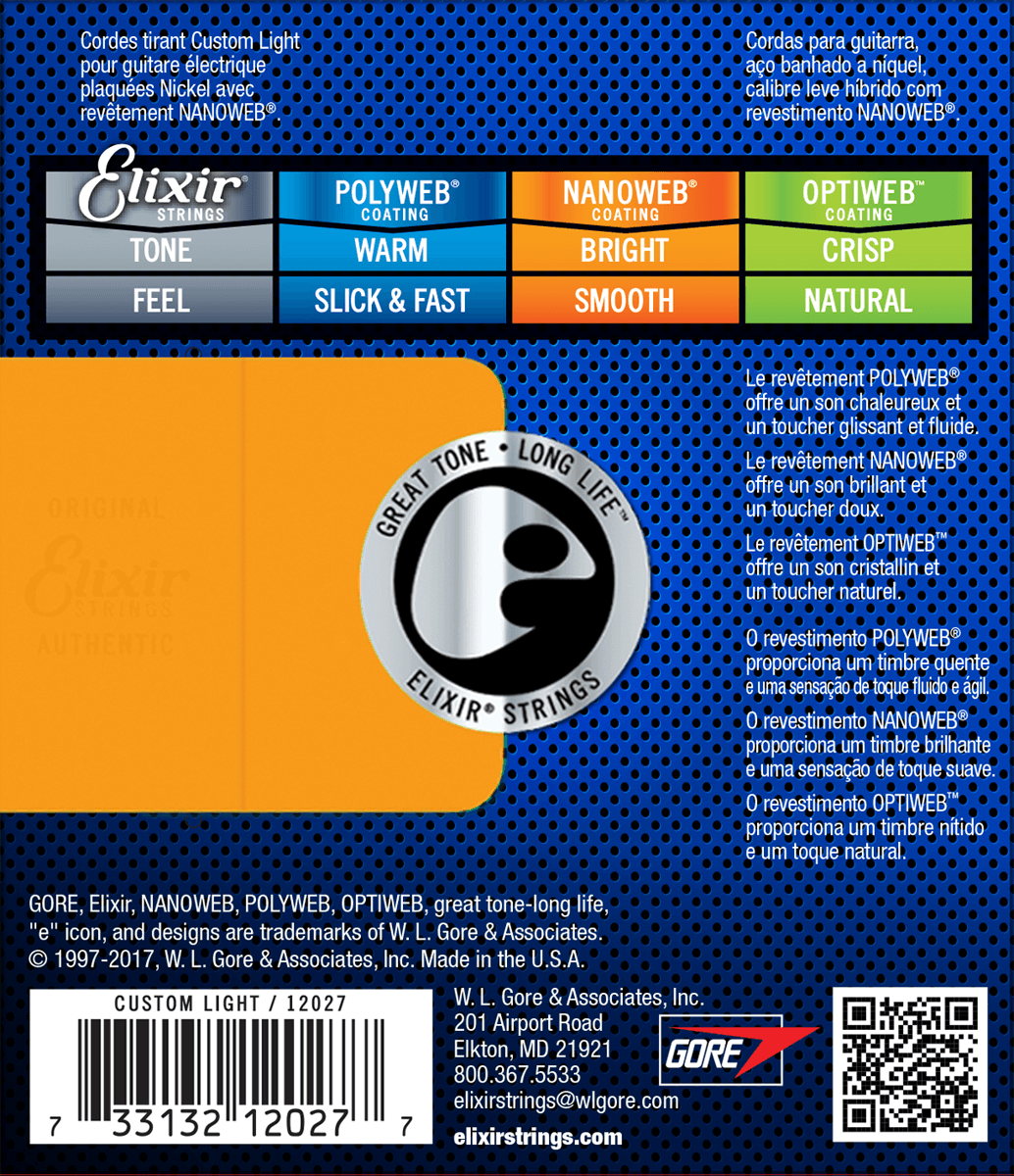 Elixir Nanoweb Kitaran Kielet (Custom Light, 09-46)