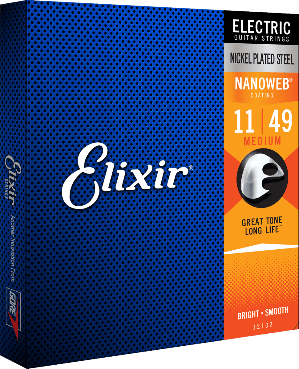 Elixir Nanoweb kitarajousi (Medium, 11-49)