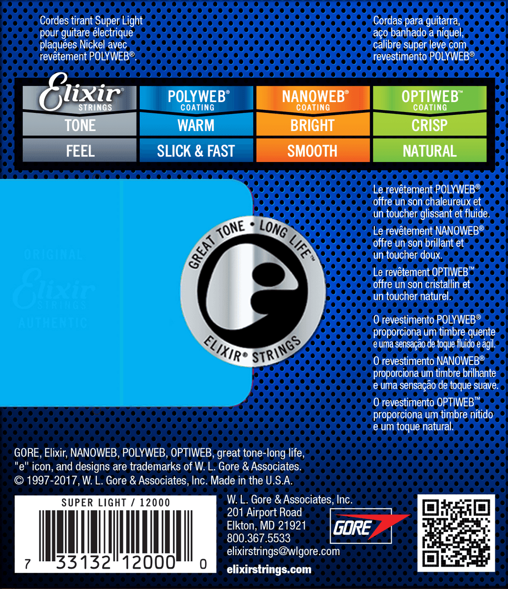 Elixir Polyweb kitarajousi (Super Light, 09-42)