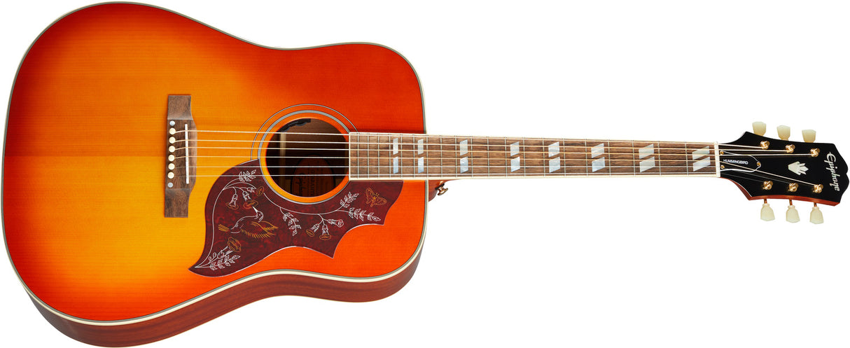 Epiphone Hummingbird All Solid Wood Aged Western kitara (Cherry Sunburst Gloss )