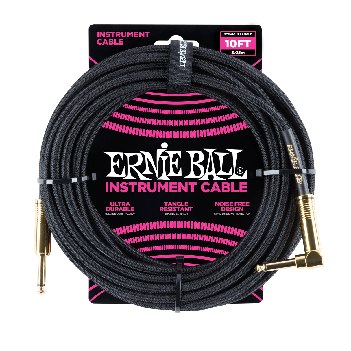 Ernie Ball 6081 Kitarakaapeli (Musta, 3m)