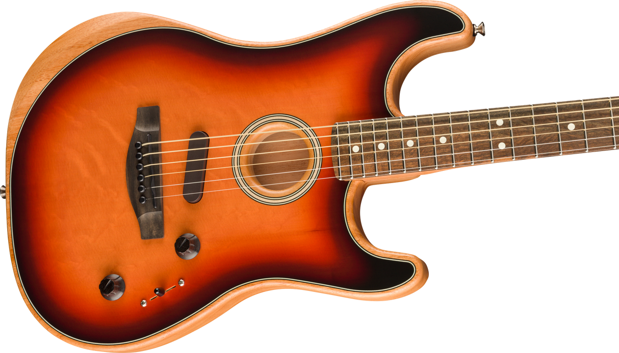 Fender American Acoustasonic Stratocaster Sähkökitara (3-värinen Sunburst)