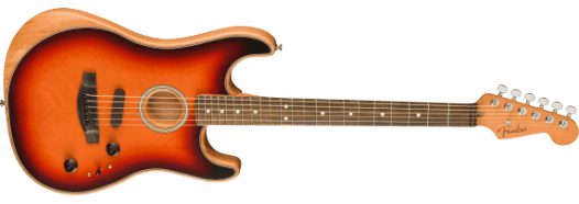 Fender American Acoustasonic Stratocaster Sähkökitara (3-värinen Sunburst)