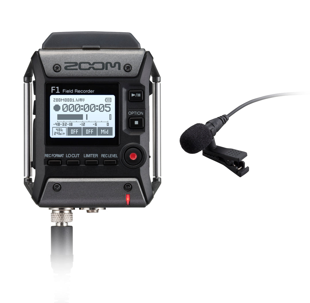 Zoom F1-LP Field Recorder + Lavalier mikrofoni