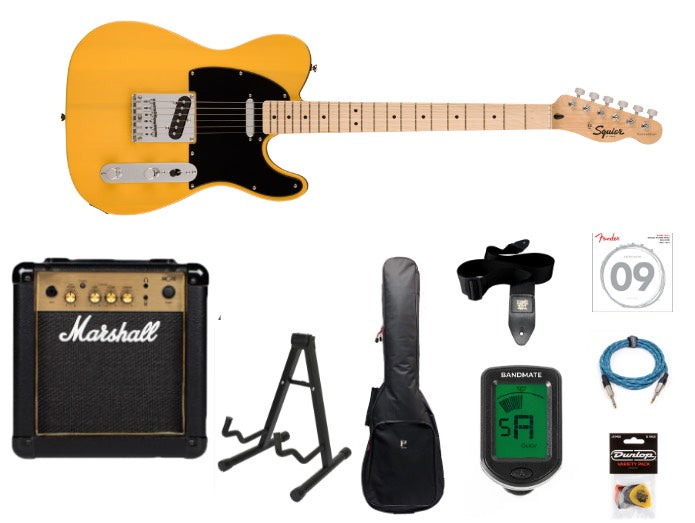 Fender Squier Sonic Telecaster Aloituspaketti (Butterscotch Blonde)