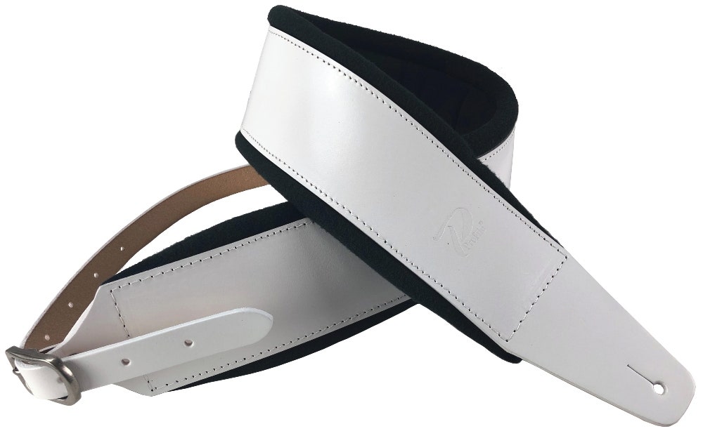Profile FPB04 Pro italialainen nahka Kitarat hihna - White