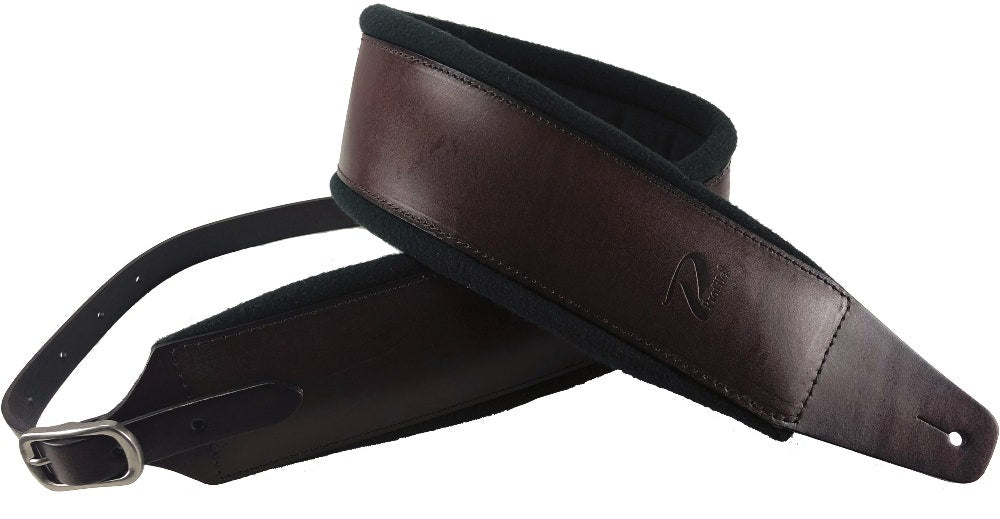 Profile FPB05 Pro italialainen nahka Kitarat hihna - Dark ruskea