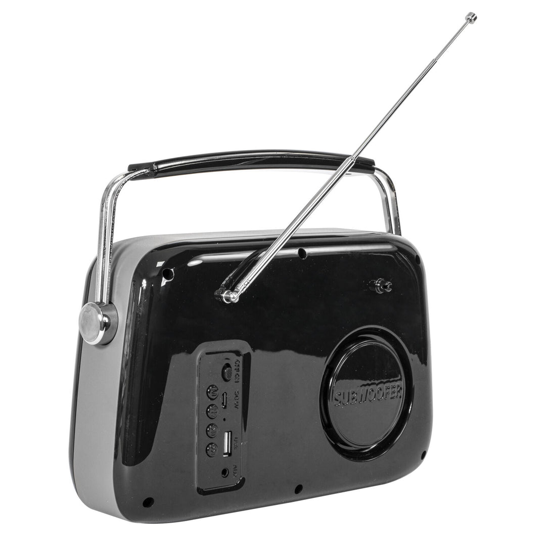 Madison Retro Radio Bluetoothilla ja FM:llä (Musta)