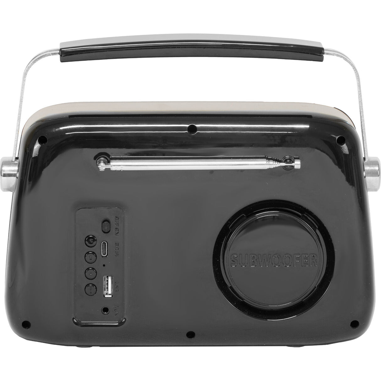 Madison Retro Radio med Bluetooth, FM ja DAB (Musta)