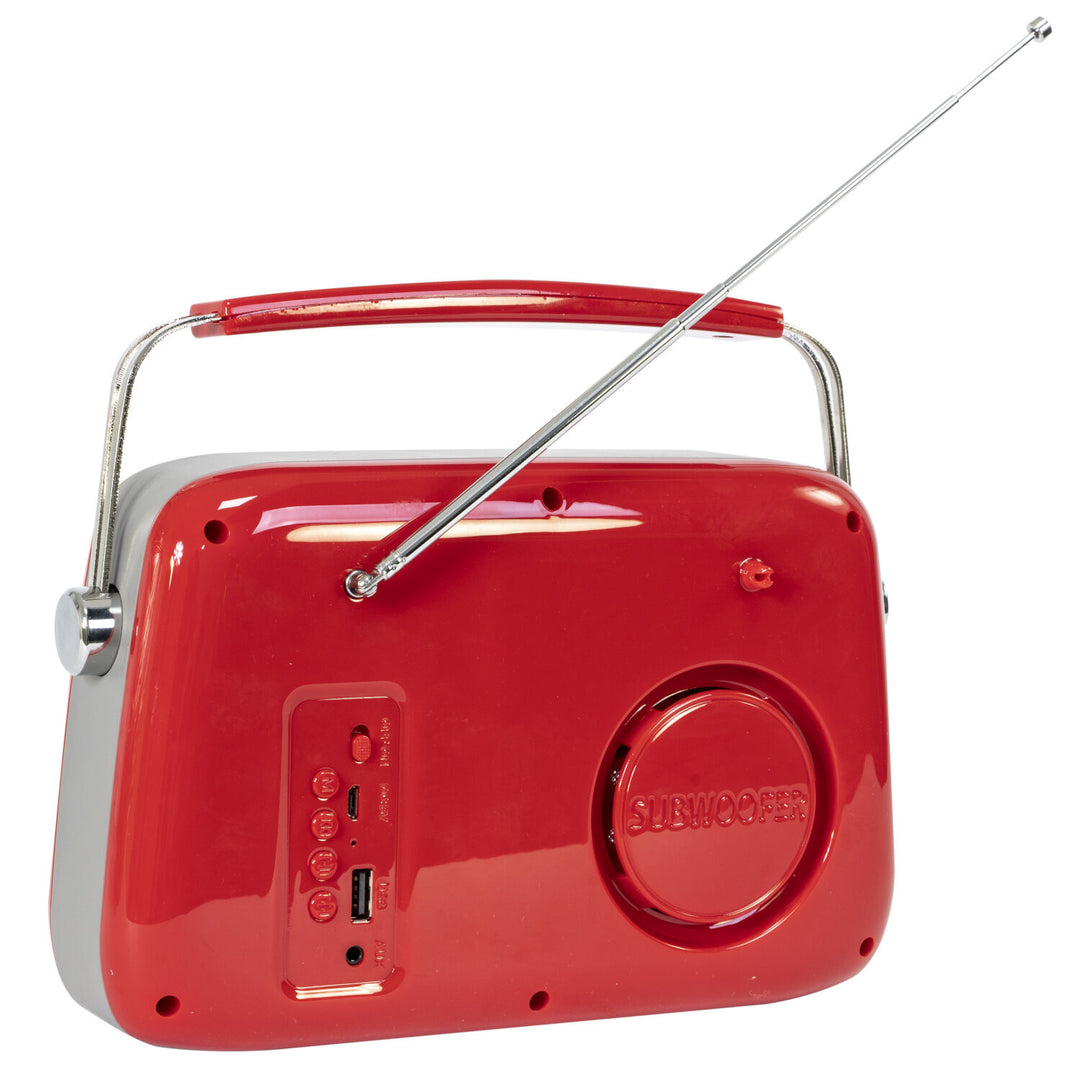 Madison Retro Radio Bluetoothilla ja FM:llä (Punainen)