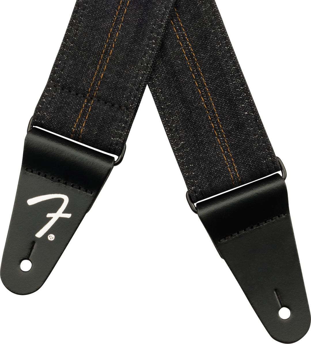 Fender x Wrangler Denim Kitarahihna (Washed Black Stitch, 2")