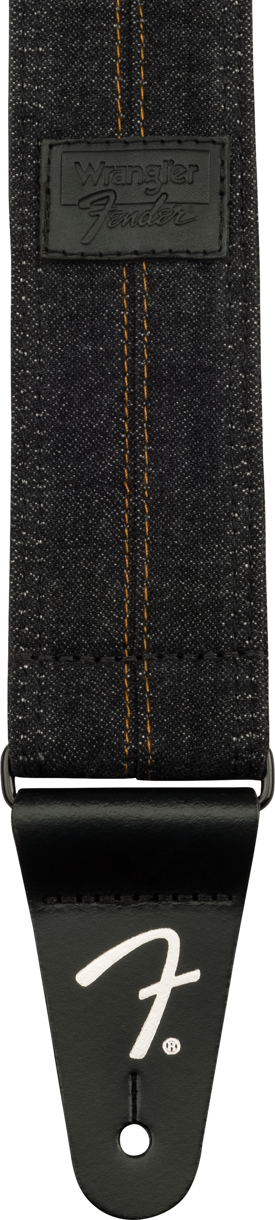 Fender x Wrangler Denim Kitarahihna (Washed Black Stitch, 2")