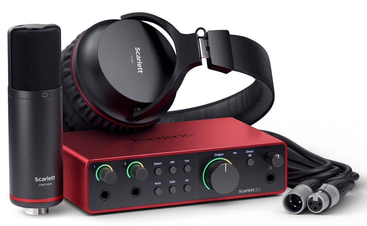 Focusrite Scarlett 2i2 Studio 4th Gen Äänikortit Paketti