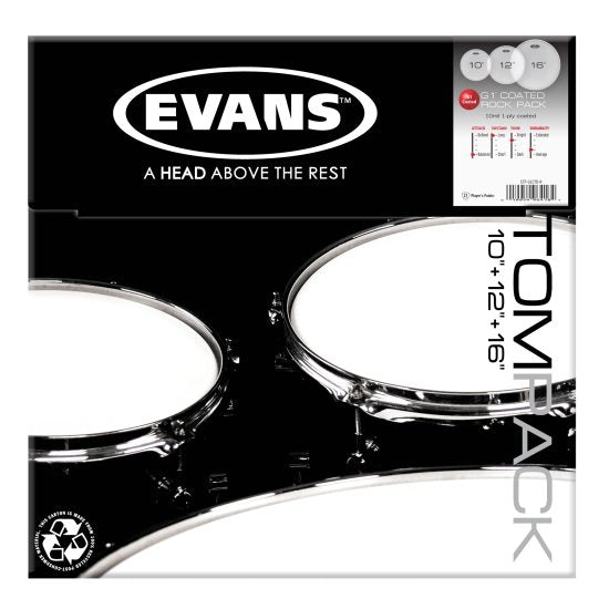 Evans G1 Nahkapakkaus Standard pinnoitettu - 12", 13", 16"