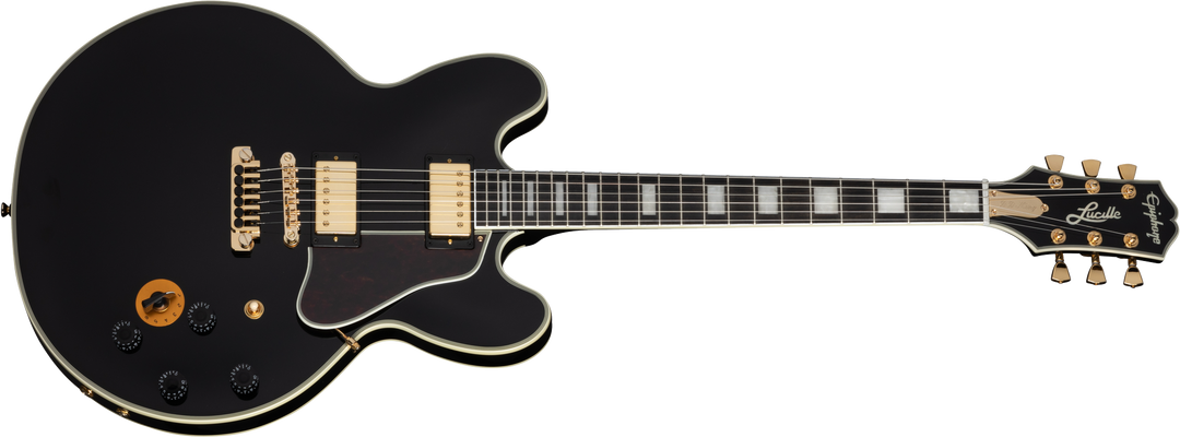 Epiphone B.B. King Lucille Sähkökitara Sis. EpiLite Kotelo (Ebony)