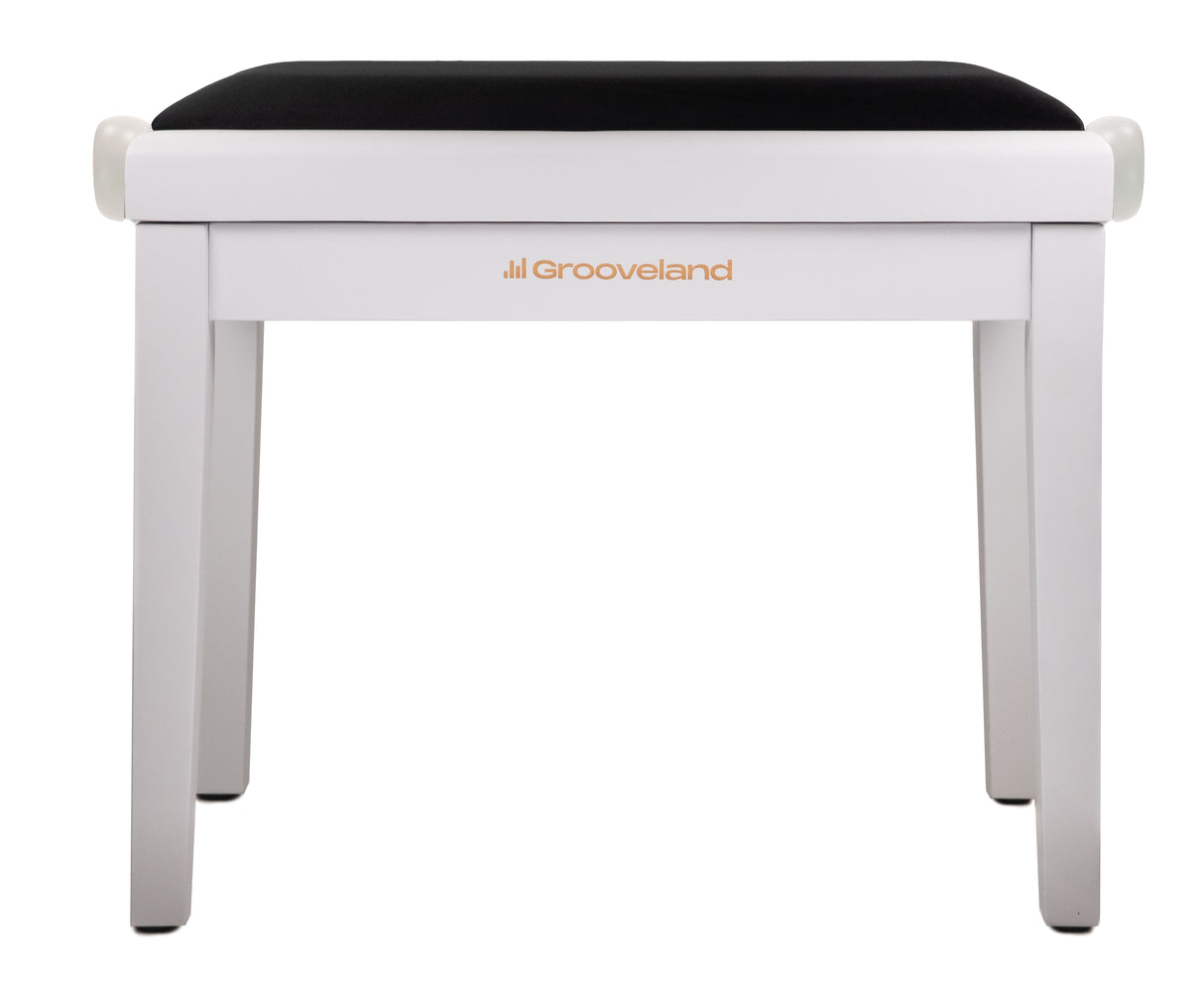 Grooveland KB200 Pianopenkki (Matta Valkoinen, Musta istuin)