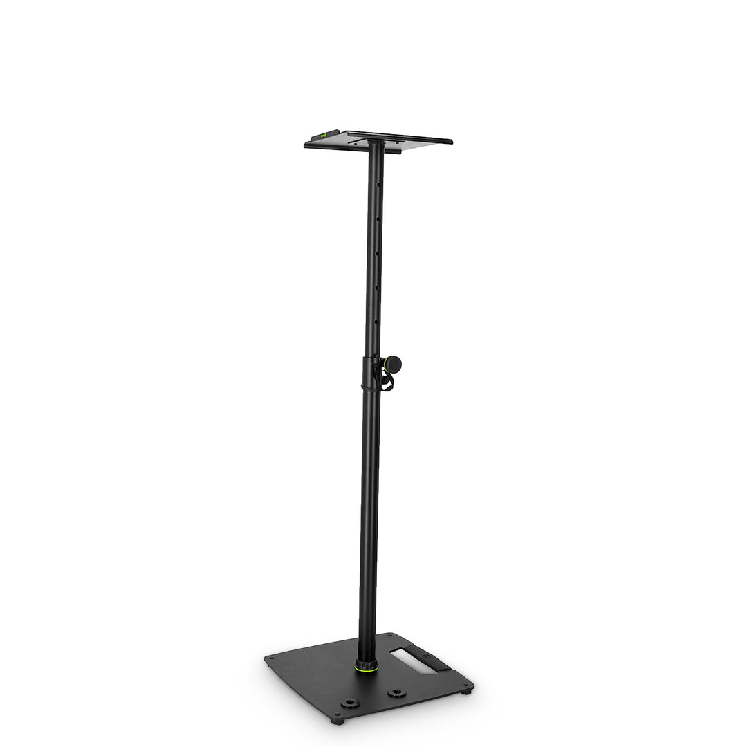 Gravity SP 3202 CS B – kaiutinteline studiomonitoreille, neliönmuotoinen teräsjalusta