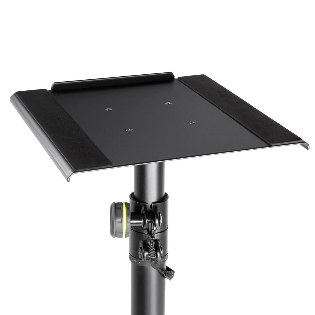 Gravity SP 3202 CS B – kaiutinteline studiomonitoreille, neliönmuotoinen teräsjalusta