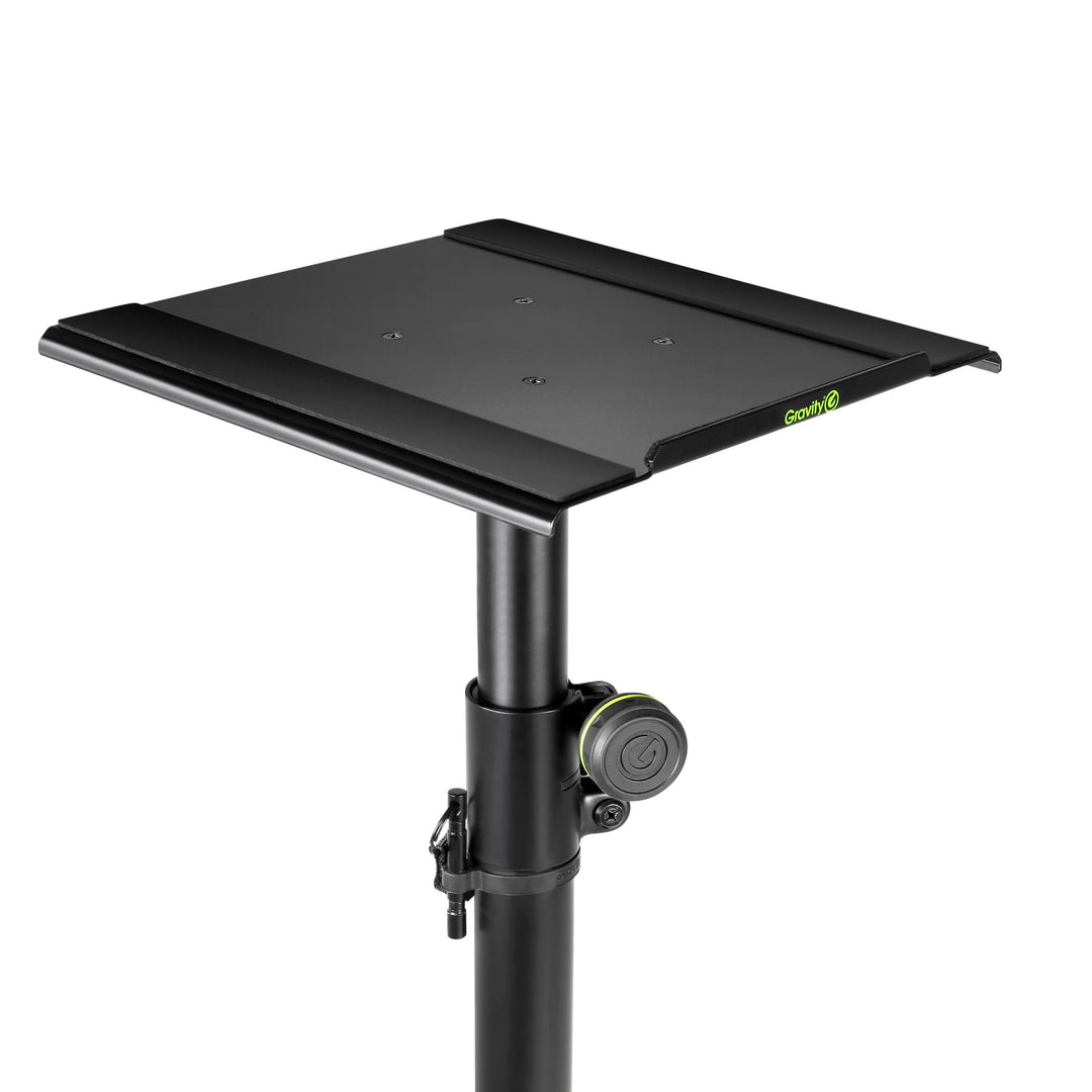Gravity SP 3202 CS B – kaiutinteline studiomonitoreille, neliönmuotoinen teräsjalusta