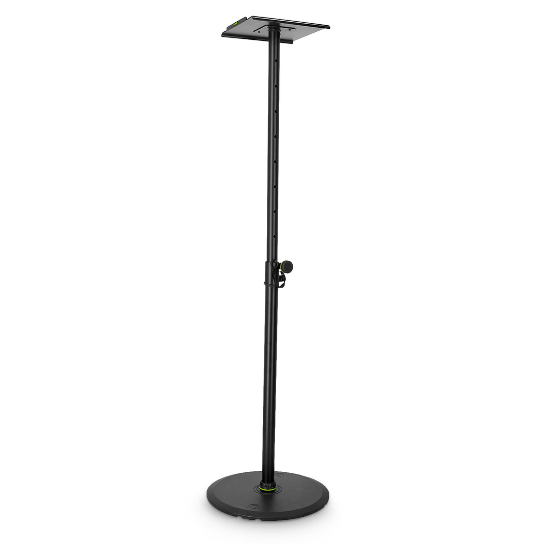 Gravity SP 3202 LR B - Teline studiomonitorikaiuttimelle suurella pyöreällä jalustalla