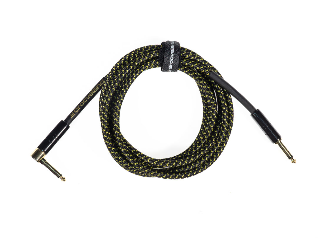 Grooveland Tweed Kulma Kitarakaapeli (3m - Musta)
