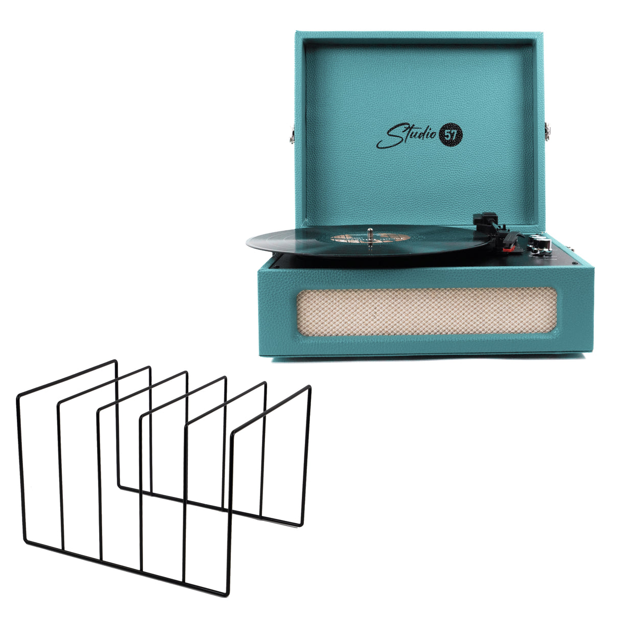 Studio 57 Groovy -levysoitin LP-telineellä (Ivy)