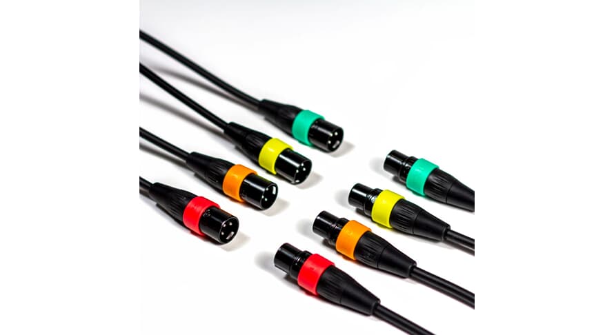 Zoom XLR-4C/CP XLR-kaapelit värirenkailla