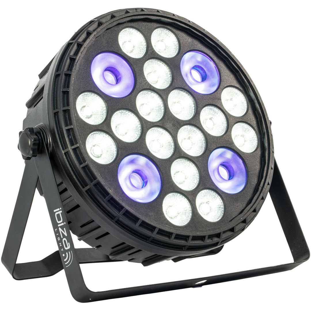 Ibiza XL RGBW+UV Par-lamppu (16x6 + 4x30W)