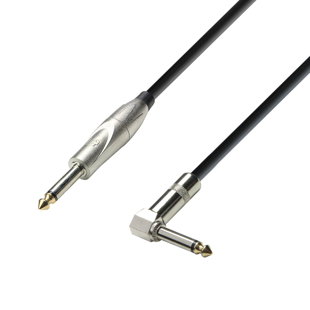 Instrumenttikaapeli 6.3 mm Jack mono - 6.3 mm Kulma Jack mono