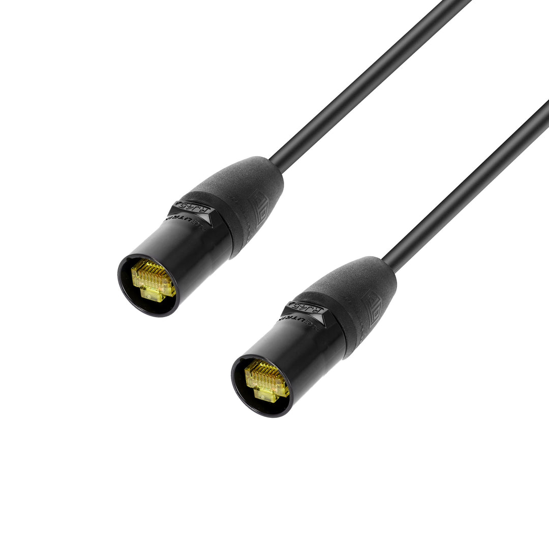 Adam Hall Cables 5 STAR ECON CAT6 RR 1 m – Tietolitinkaaapelt | Kat.6a (S/FTP) Neutrik etherCON®, vedettävyys | 1 m