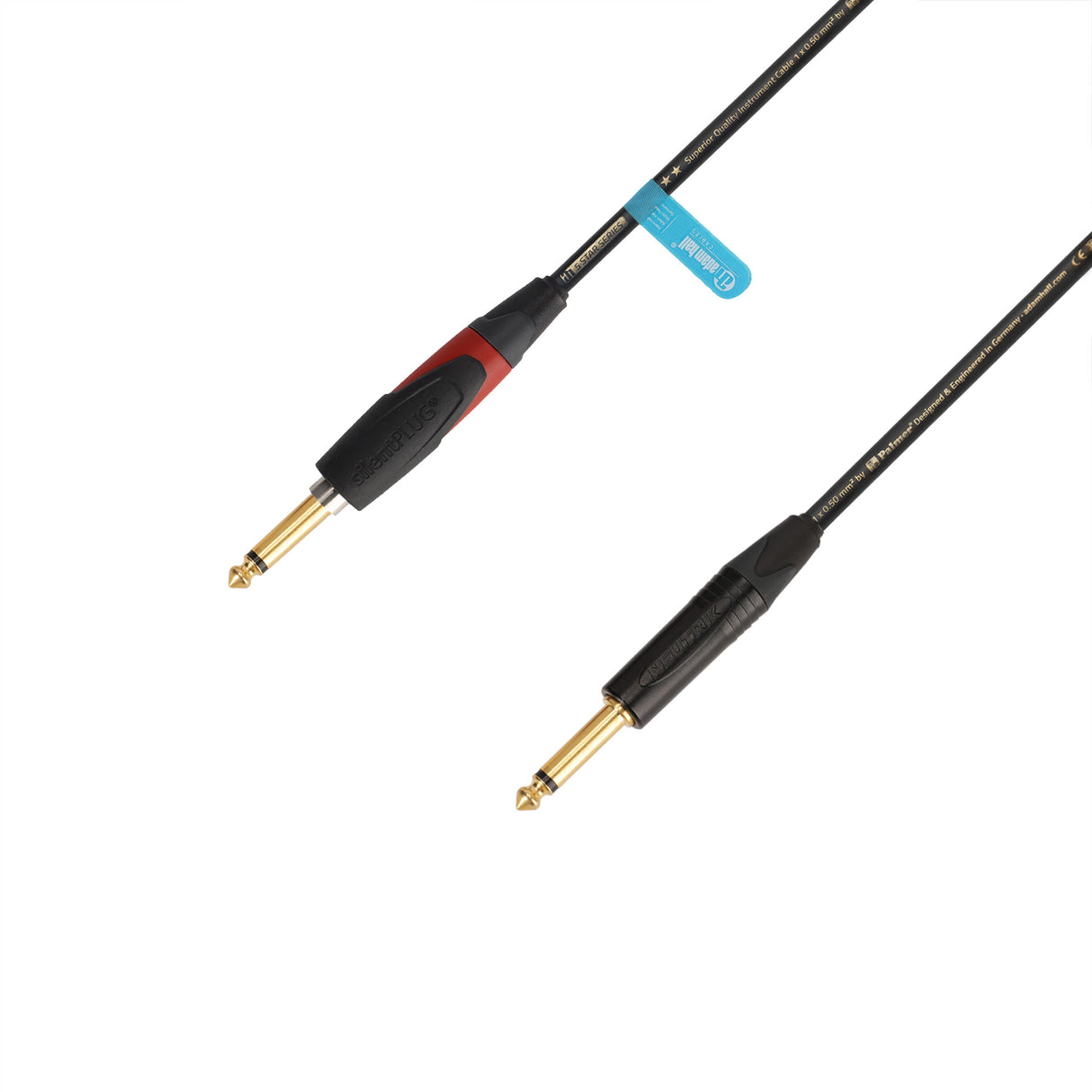 Adam Hall Cables 5 STAR IPP 0900 PALMER® CABLE SILENT - Instrumentkabel | Palmer® & Neutrik silentPLUG® jack TS | 9 m