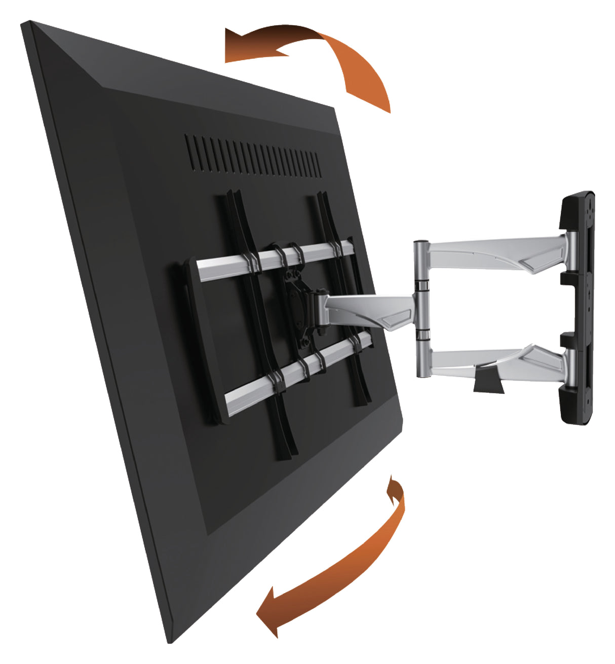 TV Seinäteline Full Motion 42 - 70 " 35 kg Hopea/Musta