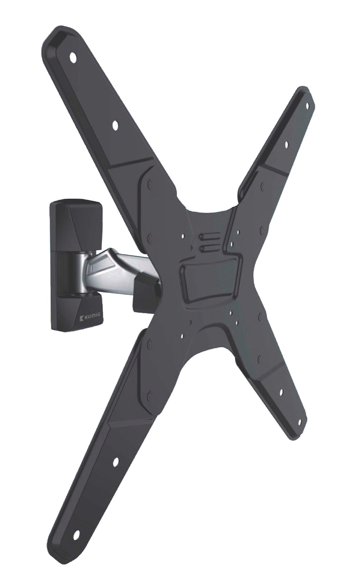 TV Seinäteline Täysin Liikkuva 26-42 " 30 kg Hopea/Musta